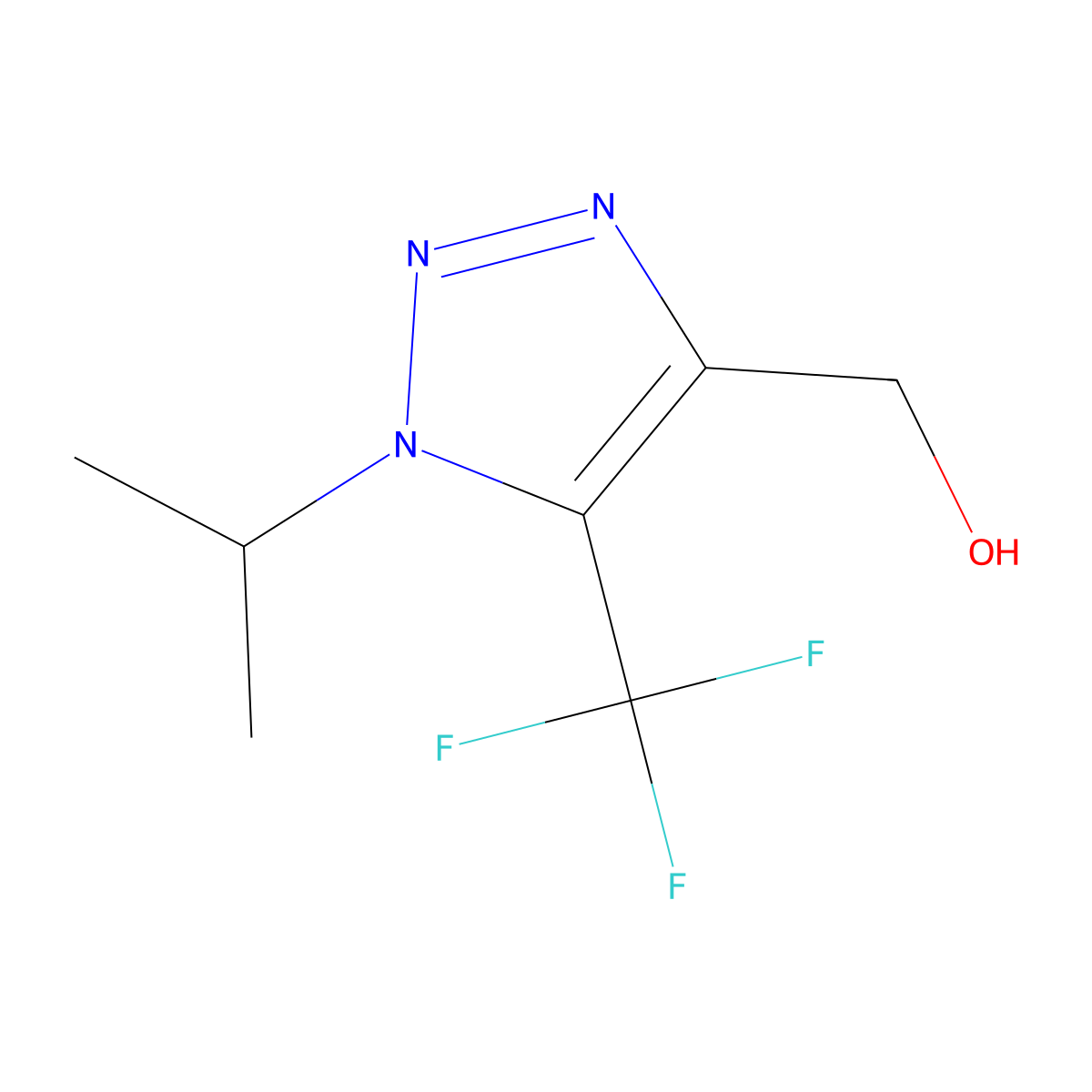 [1-(Propan-2-yl)-5-(trifluoromethyl)-1H-1,2,3-triazol-4-yl]methanol molecular structure, CAS 1267387-34-7