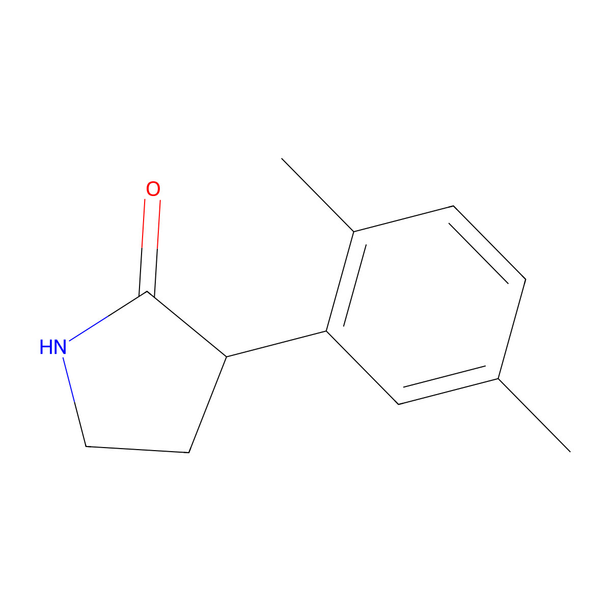 3-(2,5-Dimethylphenyl)pyrrolidin-2-one molecular structure, CAS 1267387-74-5