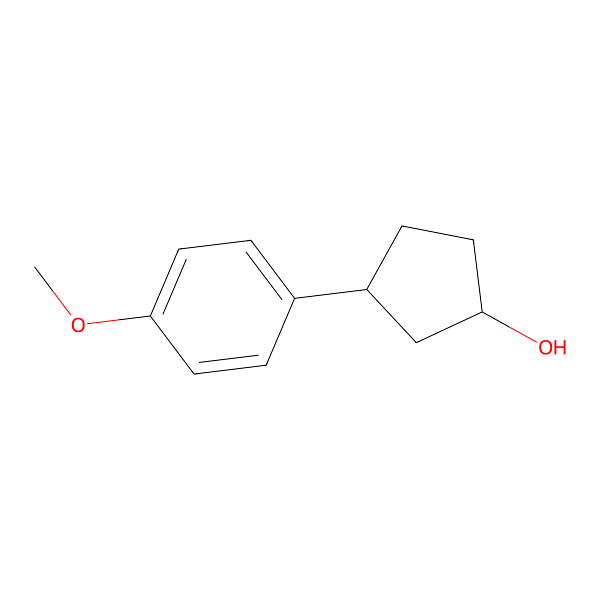 3-(4-Methoxyphenyl)cyclopentanol molecular structure, CAS 1267388-03-3