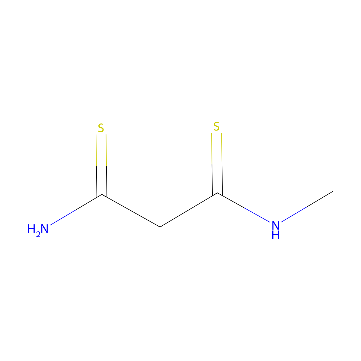 N-methylpropanedithioamide molecular structure, CAS 126739-85-3