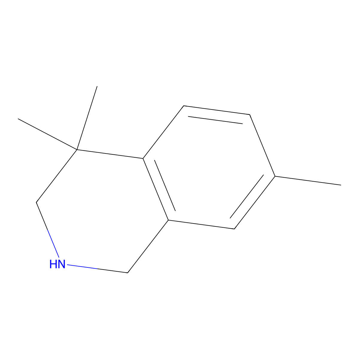 4,4,7-Trimethyl-1,2,3,4-tetrahydroisoquinoline molecular structure, CAS 1267391-08-1