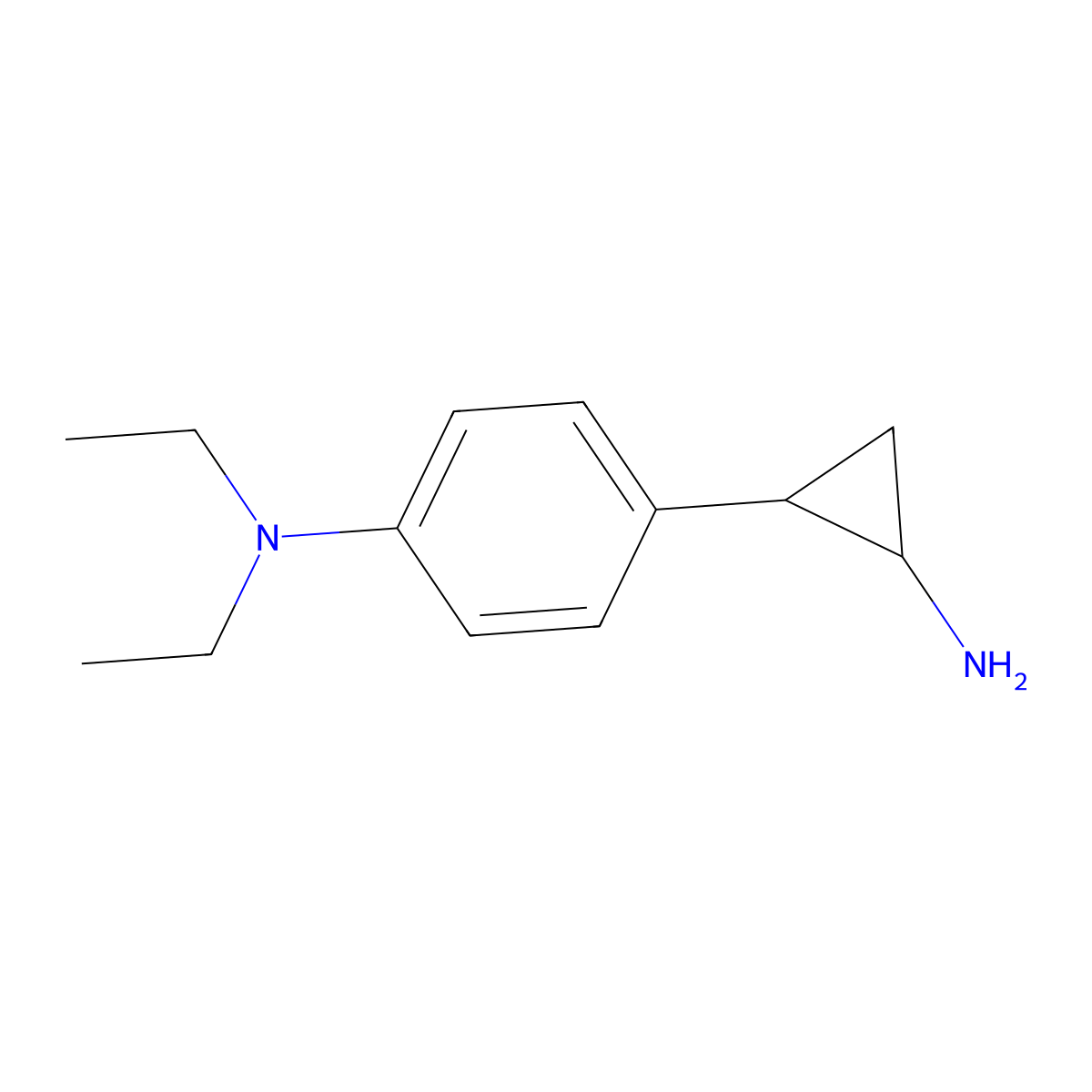 4-(2-aminocyclopropyl)-N,N-diethylaniline molecular structure, CAS 1267392-08-4