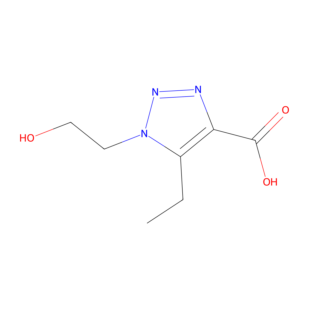 5-Ethyl-1-(2-hydroxyethyl)-1h-1,2,3-triazole-4-carboxylic acid molecular structure, CAS 1267394-06-8