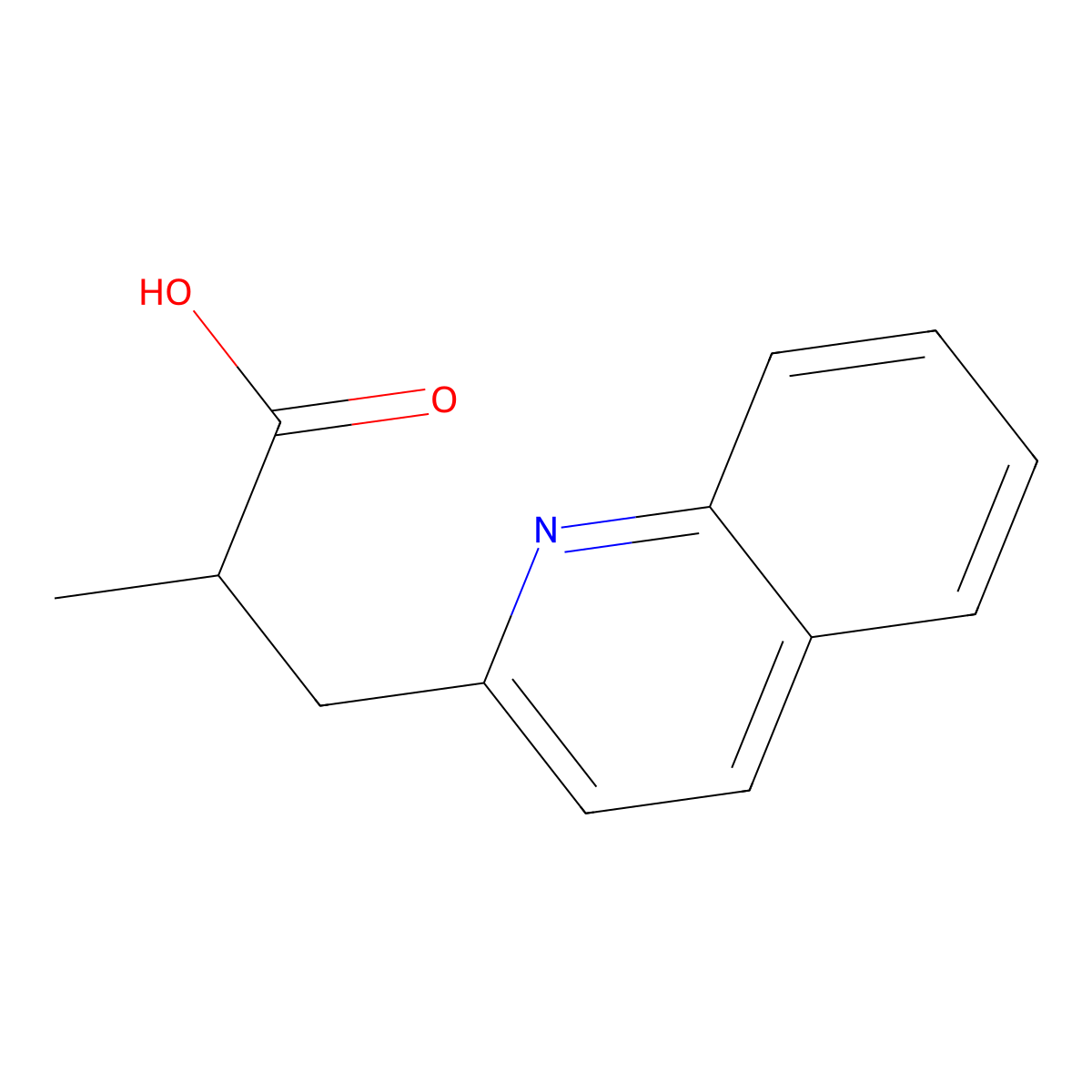 2-Methyl-3-(quinolin-2-yl)propanoic acid molecular structure, CAS 1267397-78-3