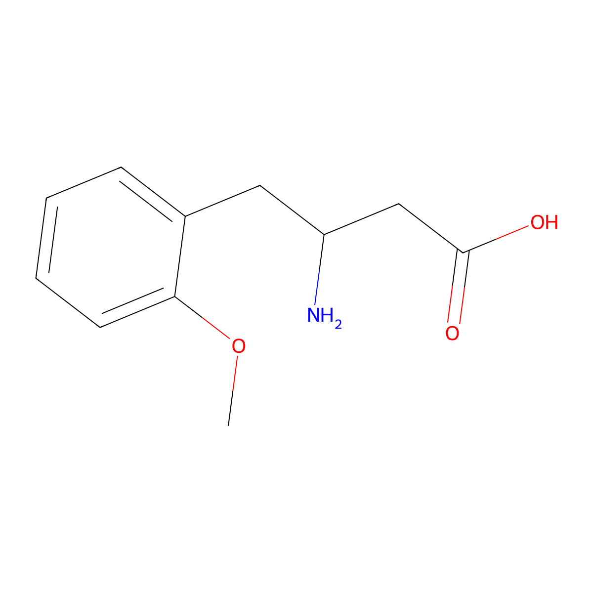 3-Amino-4-(2-methoxyphenyl)butyric Acid molecular structure, CAS 1267402-18-5