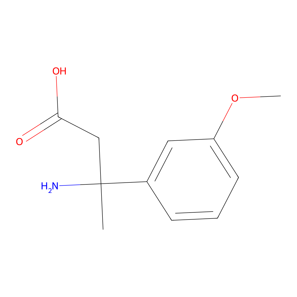3-Amino-3-(3-methoxyphenyl)butanoic acid molecular structure, CAS 1267402-30-1