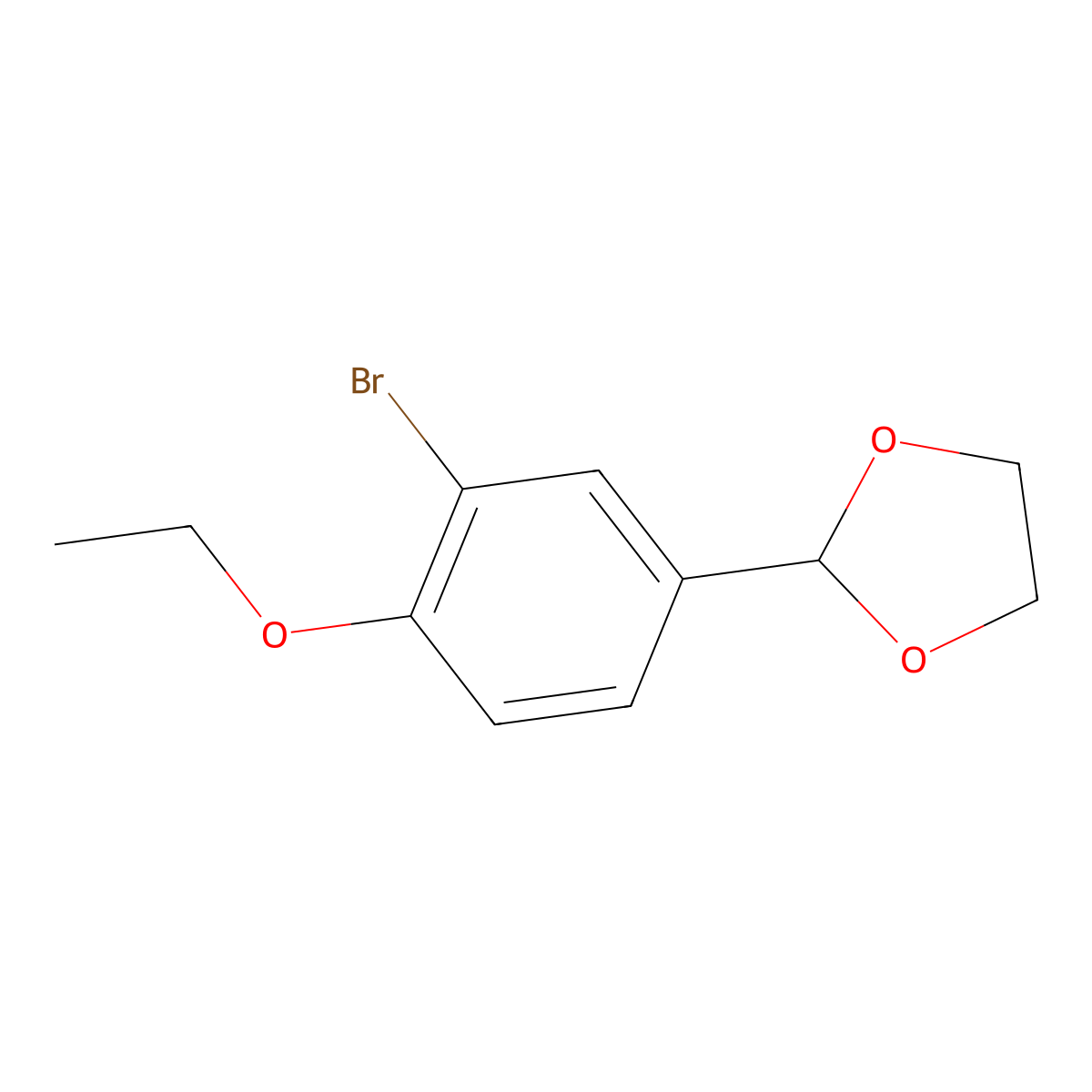 2-(3-Bromo-4-ethoxyphenyl)-1,3-dioxolane molecular structure, CAS 1267403-79-1