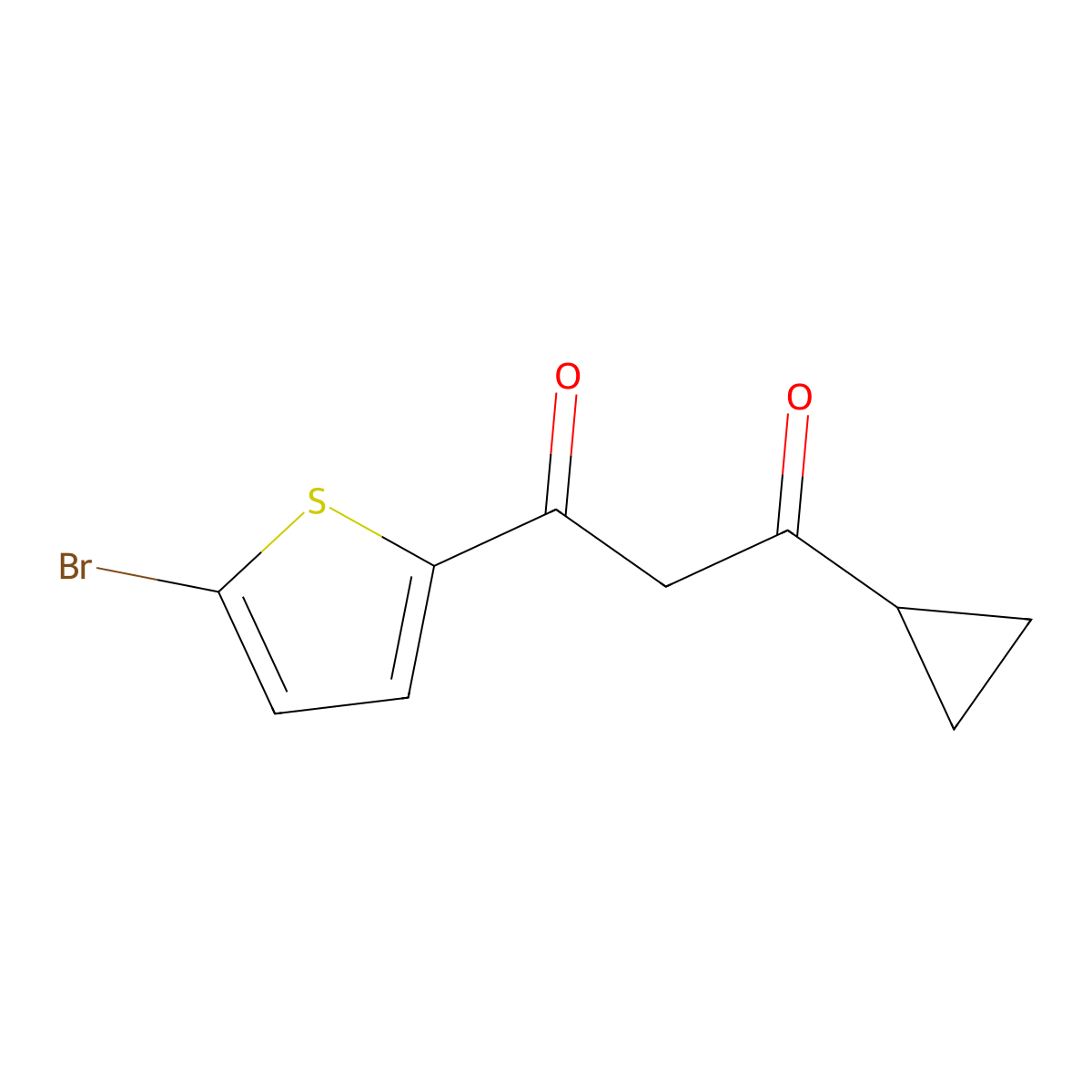 1-(5-Bromothiophen-2-yl)-3-cyclopropylpropane-1,3-dione molecular structure, CAS 1267403-87-1