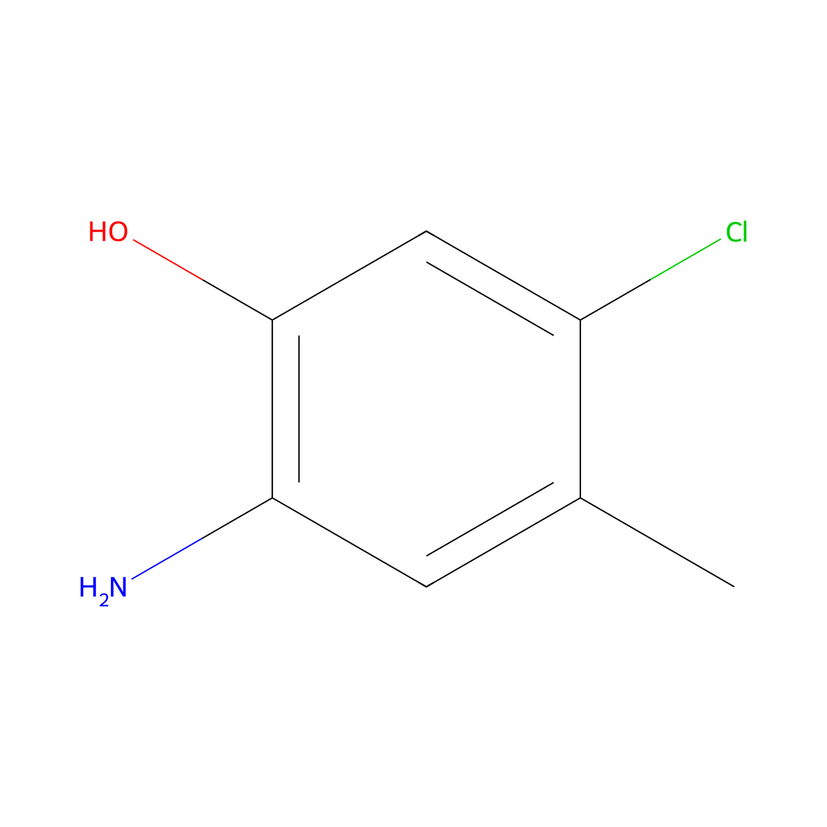 2-Amino-5-chloro-4-methylphenol molecular structure, CAS 1267409-17-5