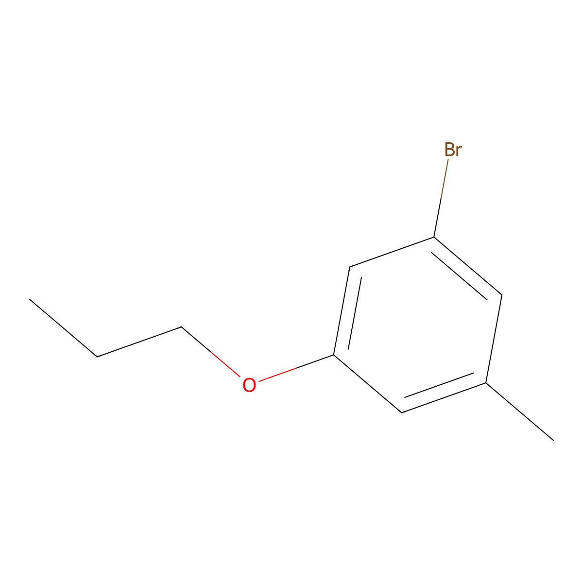 1-Bromo-3-methyl-5-propoxybenzene molecular structure, CAS 1267418-42-7