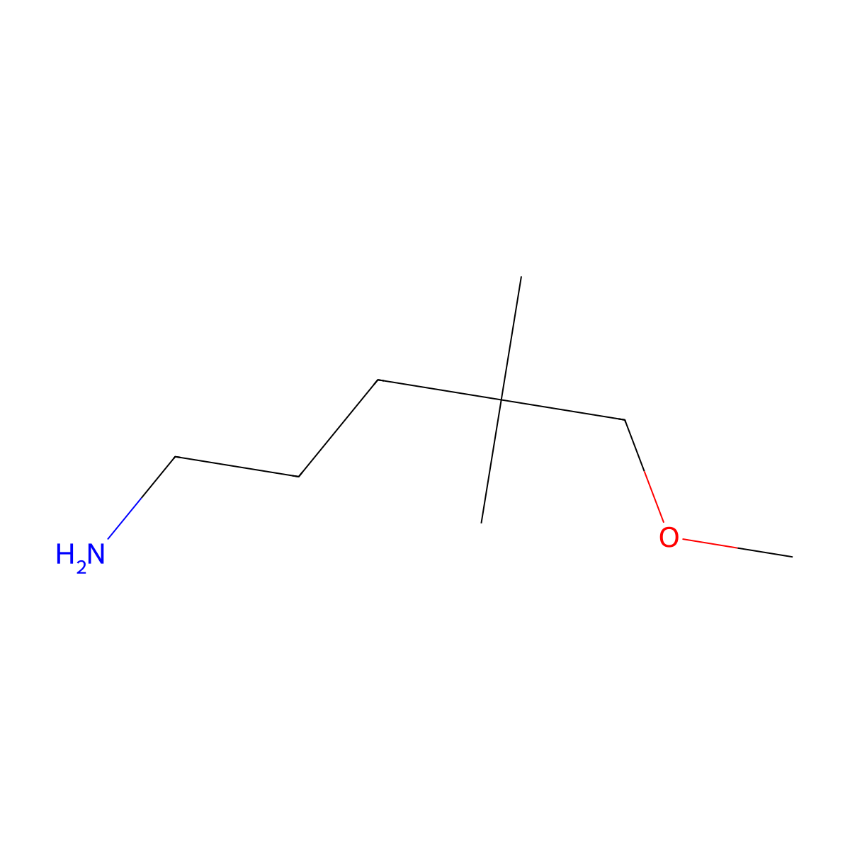 5-Methoxy-4,4-dimethylpentan-1-amine molecular structure, CAS 1267419-39-5