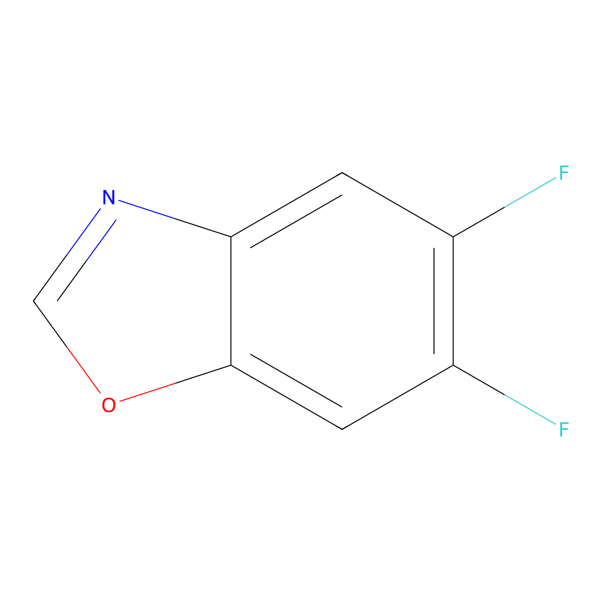 5,6-Difluoro-1,3-benzoxazole molecular structure, CAS 1267419-46-4
