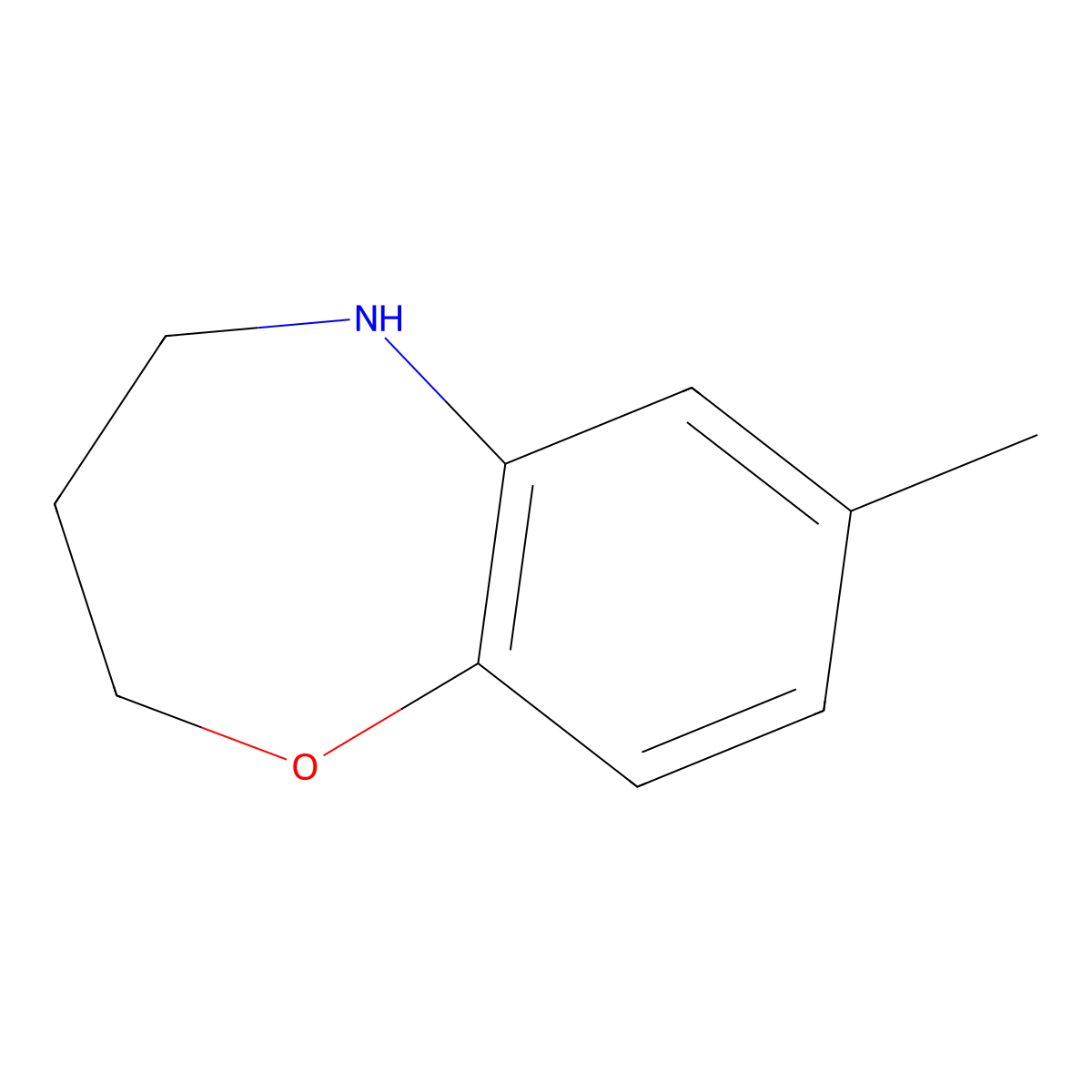 7-Methyl-2,3,4,5-tetrahydro-1,5-benzoxazepine molecular structure, CAS 1267419-75-9