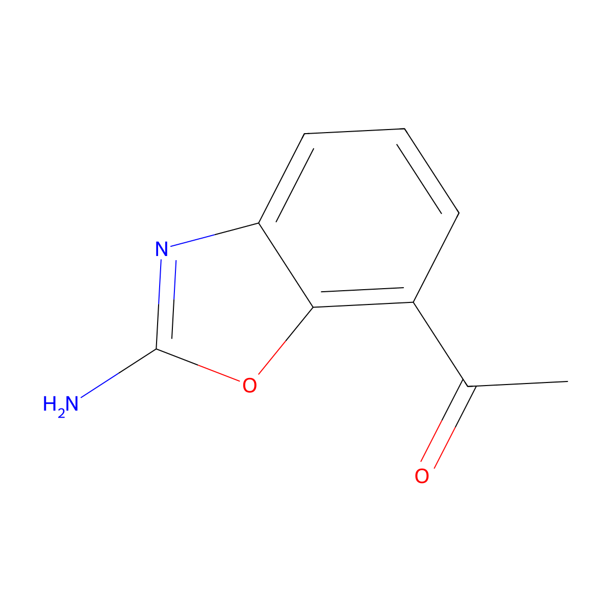 1-(2-Amino-1,3-benzoxazol-7-yl)ethan-1-one molecular structure, CAS 1267419-83-9