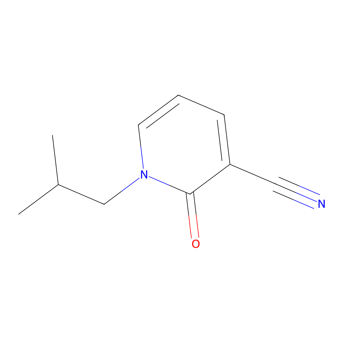 1-Isobutyl-2-oxo-1,2-dihydropyridine-3-carbonitrile molecular structure, CAS 1267425-11-5