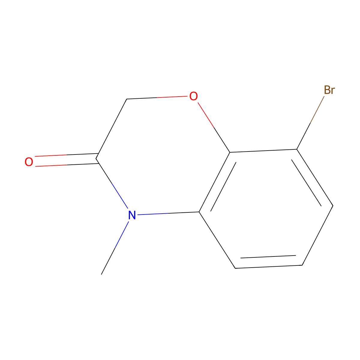 8-Bromo-4-methyl-2H-benzo[b][1,4]oxazin-3(4H)-one molecular structure, CAS 1267429-80-0