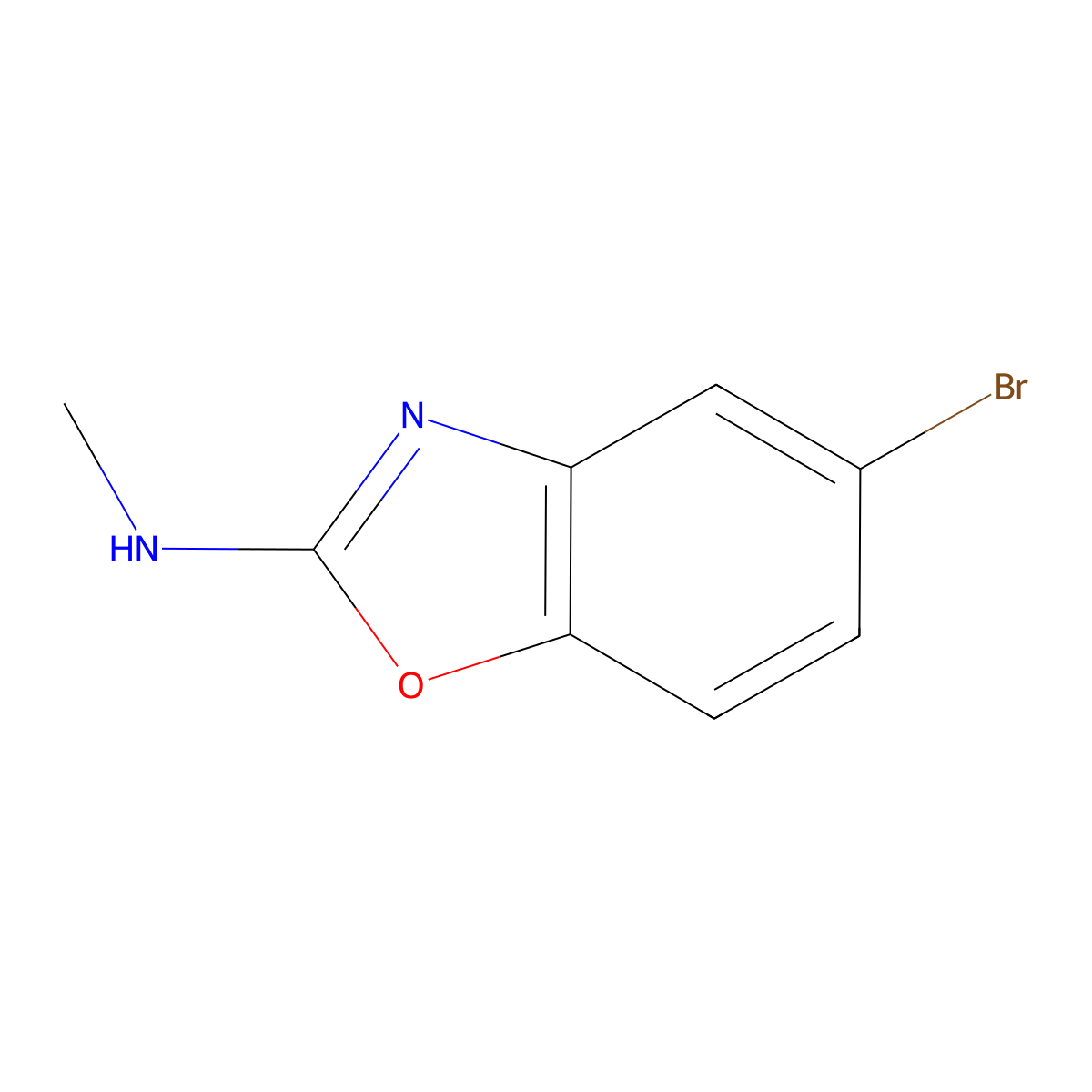5-bromo-N-methyl-1,3-benzoxazol-2-amine molecular structure, CAS 1267429-81-1