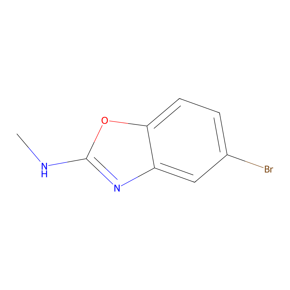 5-bromo-N-methyl-1,3-benzoxazol-2-amine molecular structure, CAS 1267429-81-1