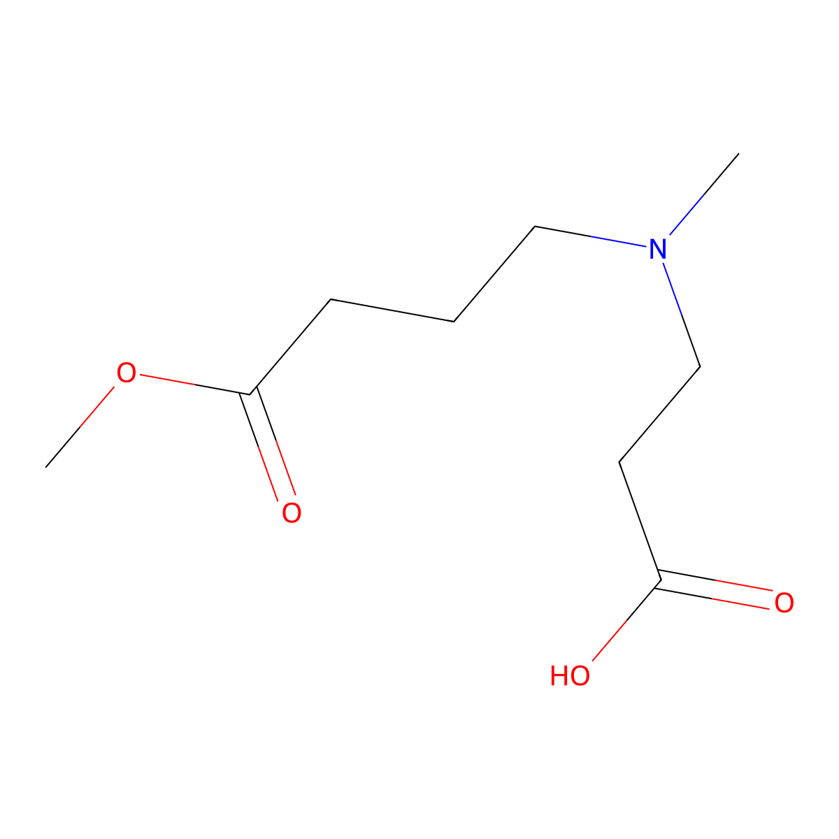 3-((4-Methoxy-4-oxobutyl)(methyl)amino)propanoic acid molecular structure, CAS 1267434-40-1