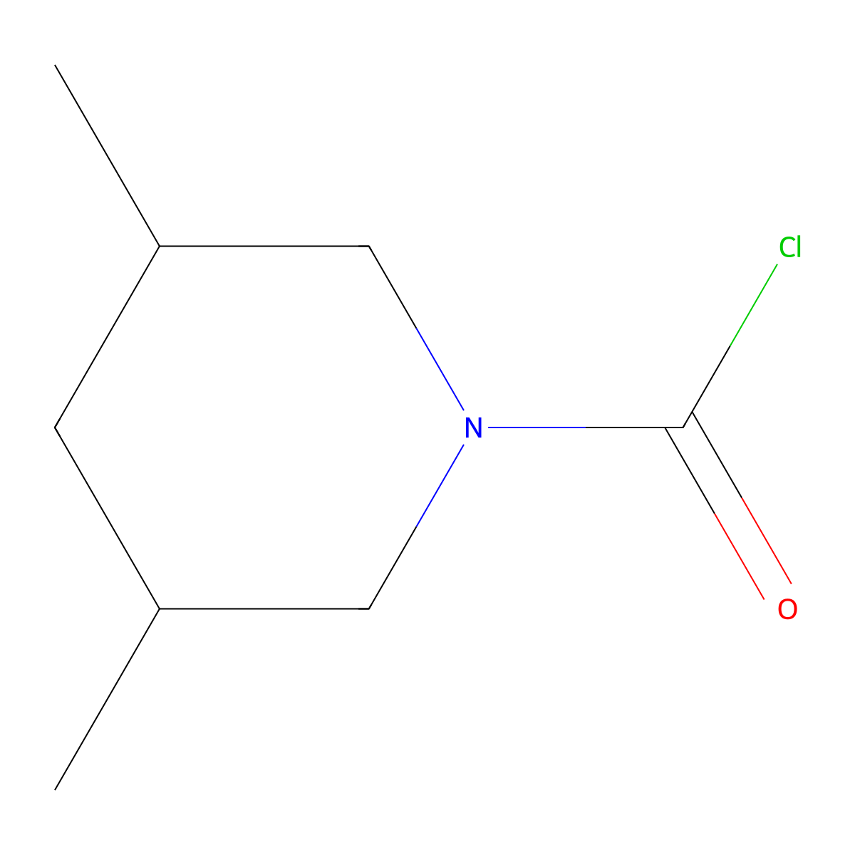 3,5-Dimethylpiperidine-1-carbonyl chloride molecular structure, CAS 1267435-99-3
