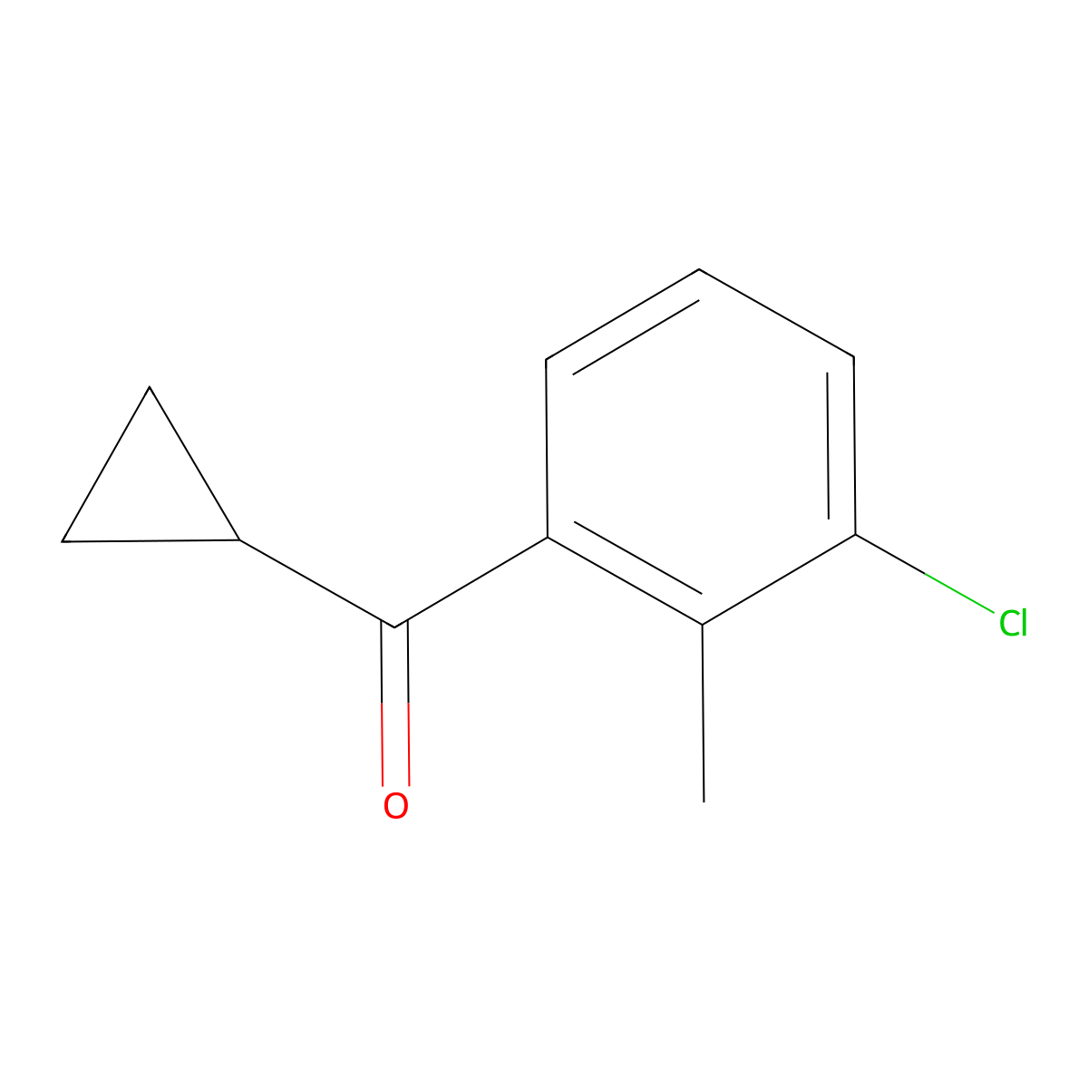(3-Chloro-2-methylphenyl)cyclopropylmethanone molecular structure, CAS 1267436-30-5