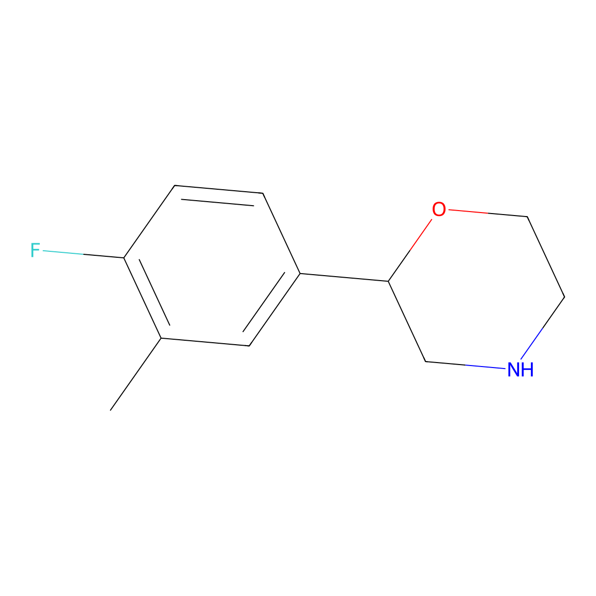 2-(4-Fluoro-3-methylphenyl)morpholine molecular structure, CAS 1267436-33-8