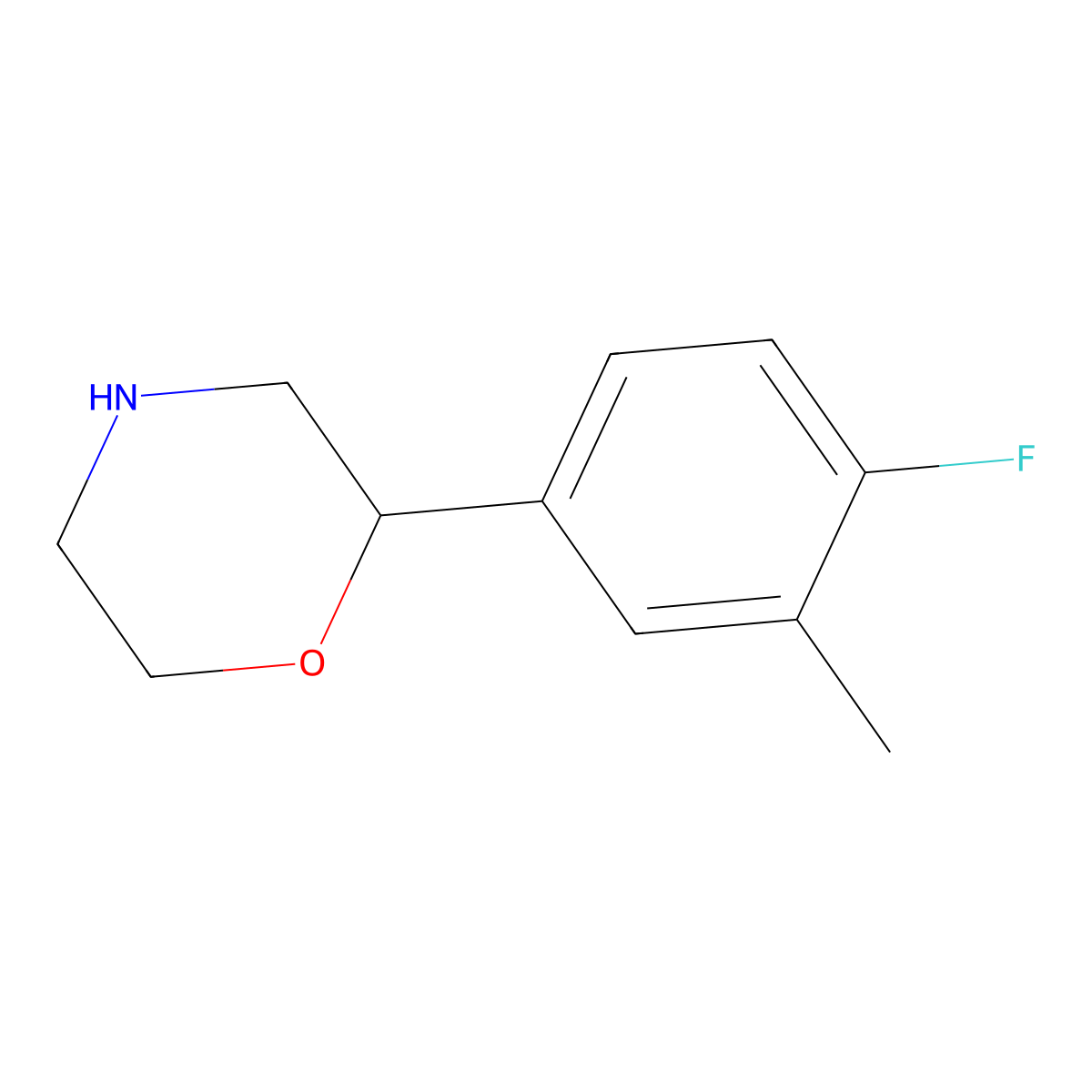 2-(4-Fluoro-3-methylphenyl)morpholine molecular structure, CAS 1267436-33-8