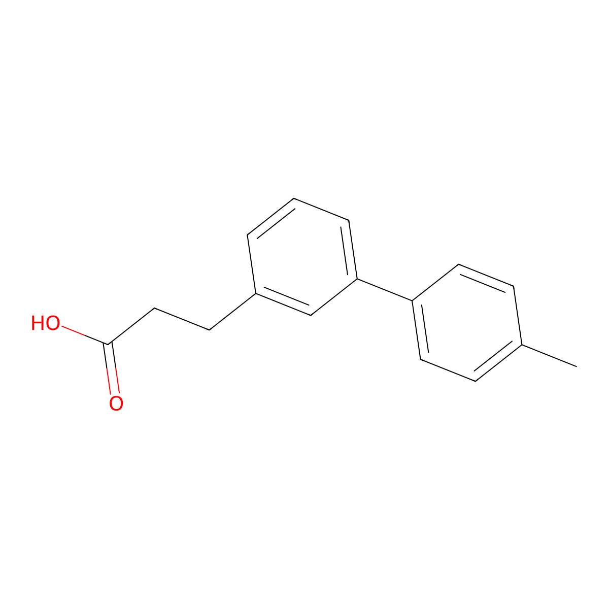 3-(4'-Methyl-[1,1'-biphenyl]-3-yl)propanoic acid molecular structure, CAS 1267436-65-6