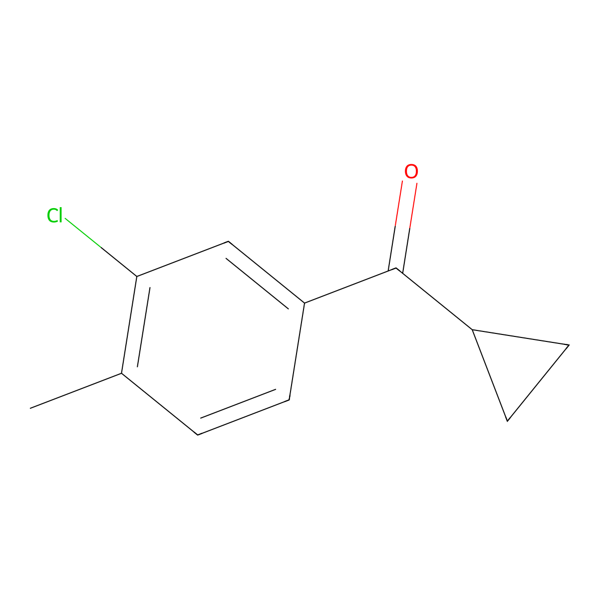 (3-Chloro-4-methylphenyl)cyclopropylmethanone molecular structure, CAS 1267438-14-1