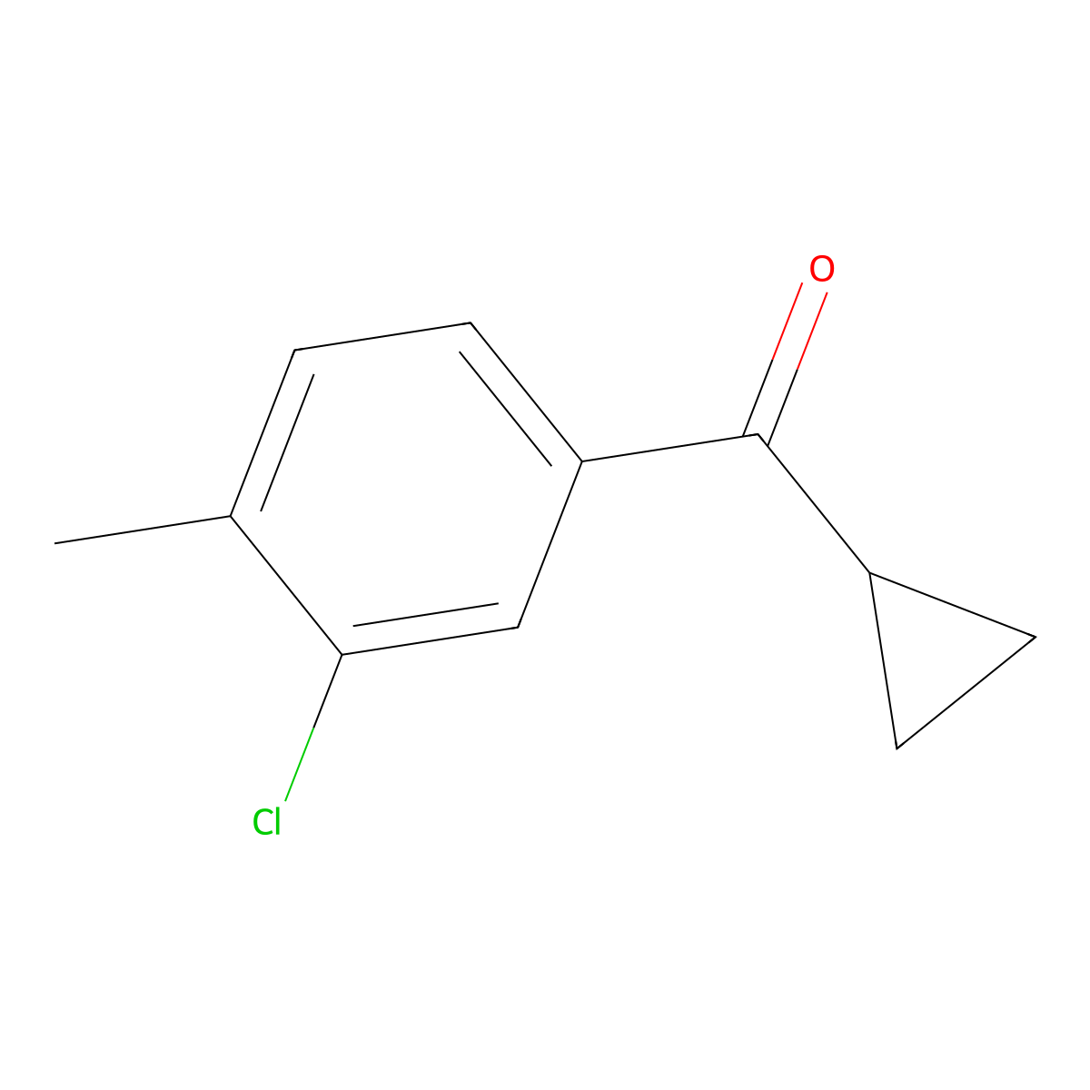 (3-Chloro-4-methylphenyl)cyclopropylmethanone molecular structure, CAS 1267438-14-1