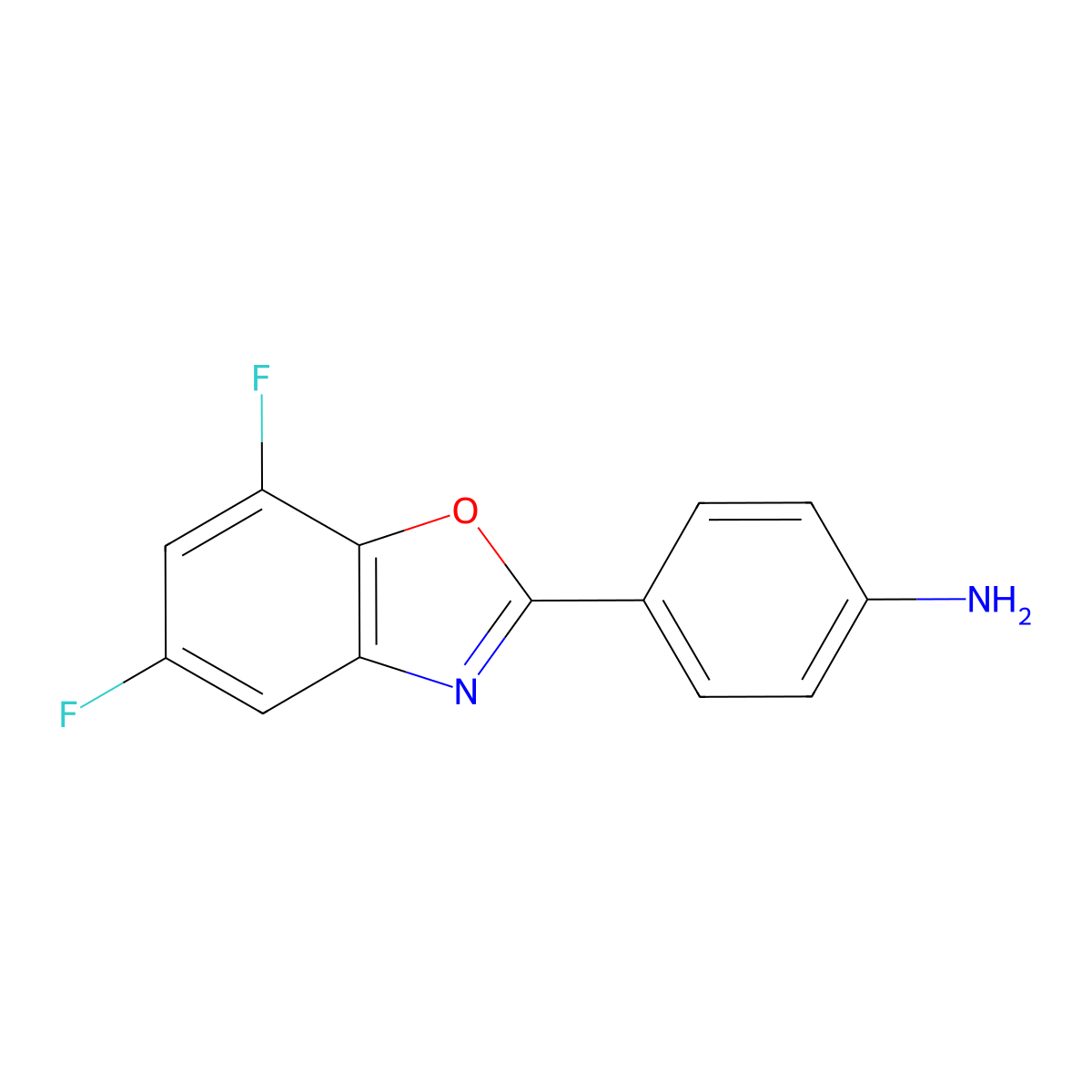 4-(5,7-Difluoro-1,3-benzoxazol-2-yl)aniline molecular structure, CAS 1267438-95-8