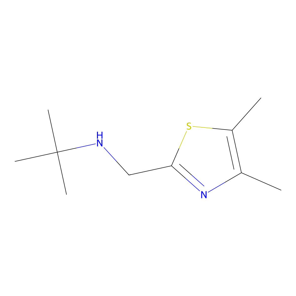 Tert-butyl[(dimethyl-1,3-thiazol-2-YL)methyl]amine molecular structure, CAS 1267440-58-3