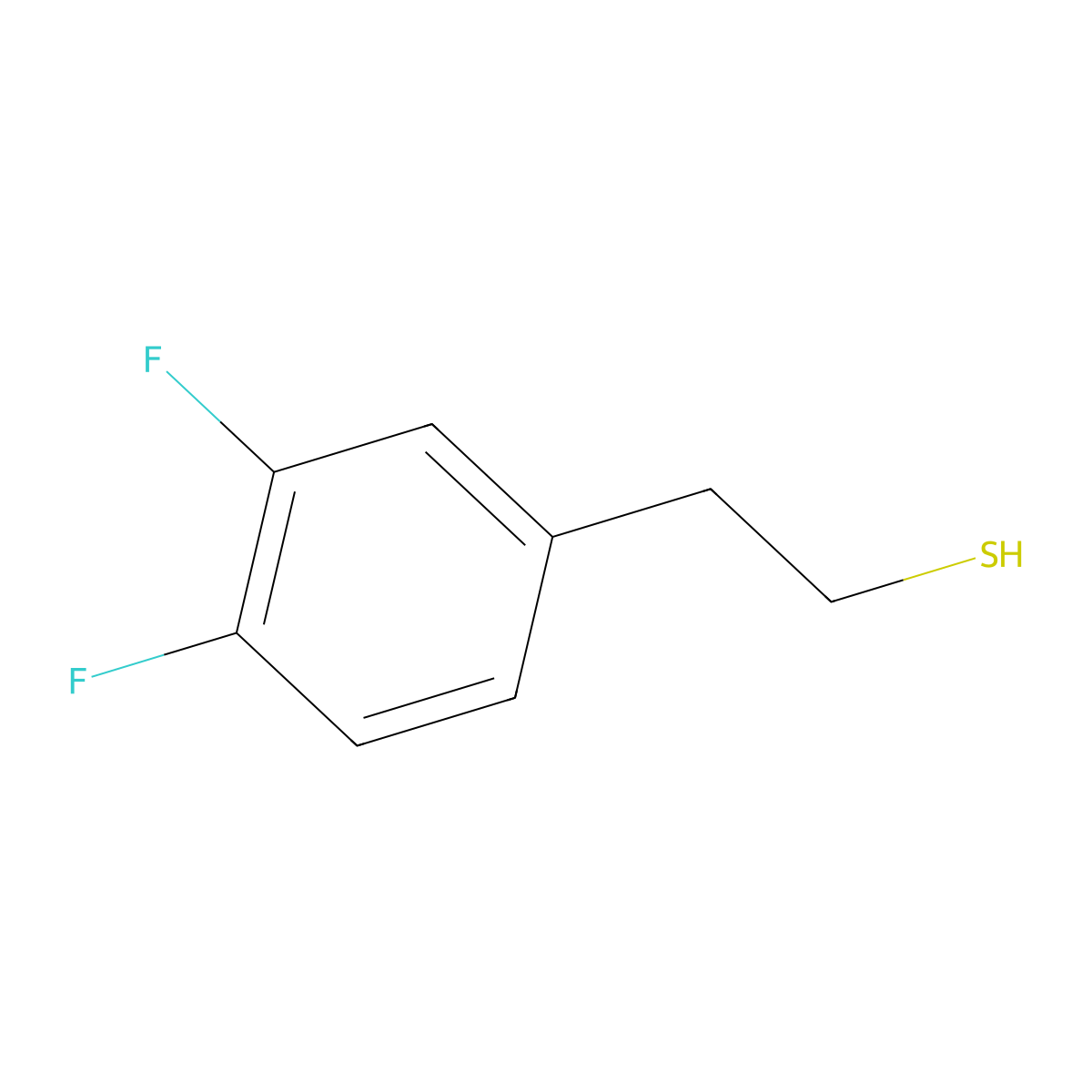 2-(3,4-Difluorophenyl)ethanethiol molecular structure, CAS 1267443-84-4