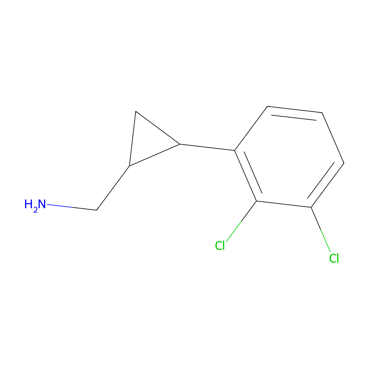 [2-(2,3-Dichlorophenyl)cyclopropyl]methanamine molecular structure, CAS 1267449-93-3