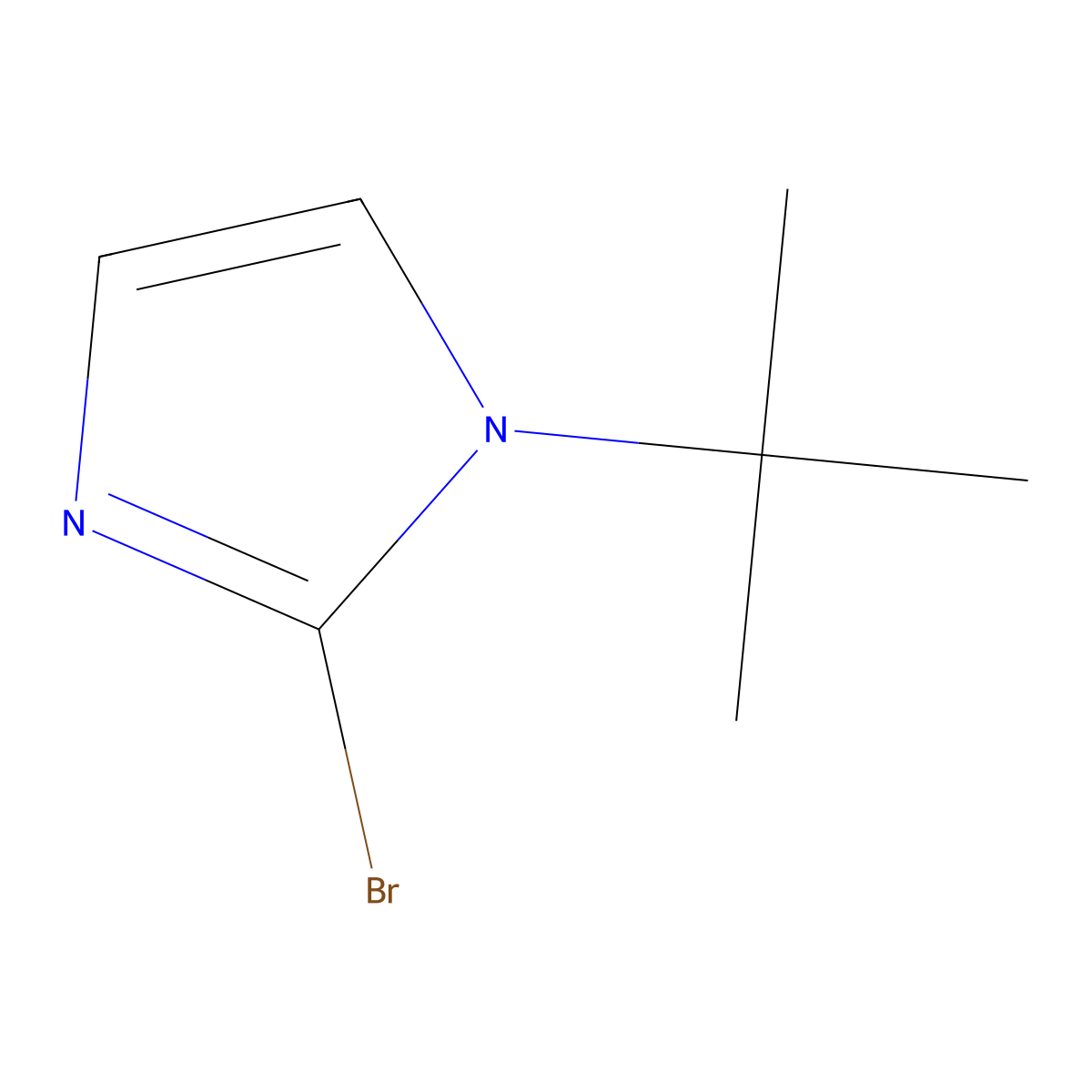 2-Bromo-1-tert-butylimidazole molecular structure, CAS 1267455-22-0