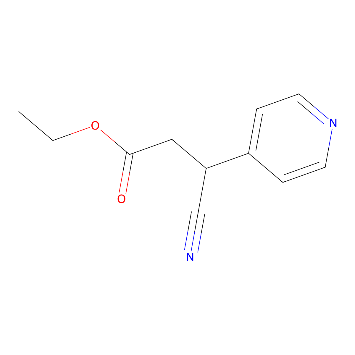 Ethyl 3-cyano-3-(pyridin-4-yl)propanoate molecular structure, CAS 1267456-14-3
