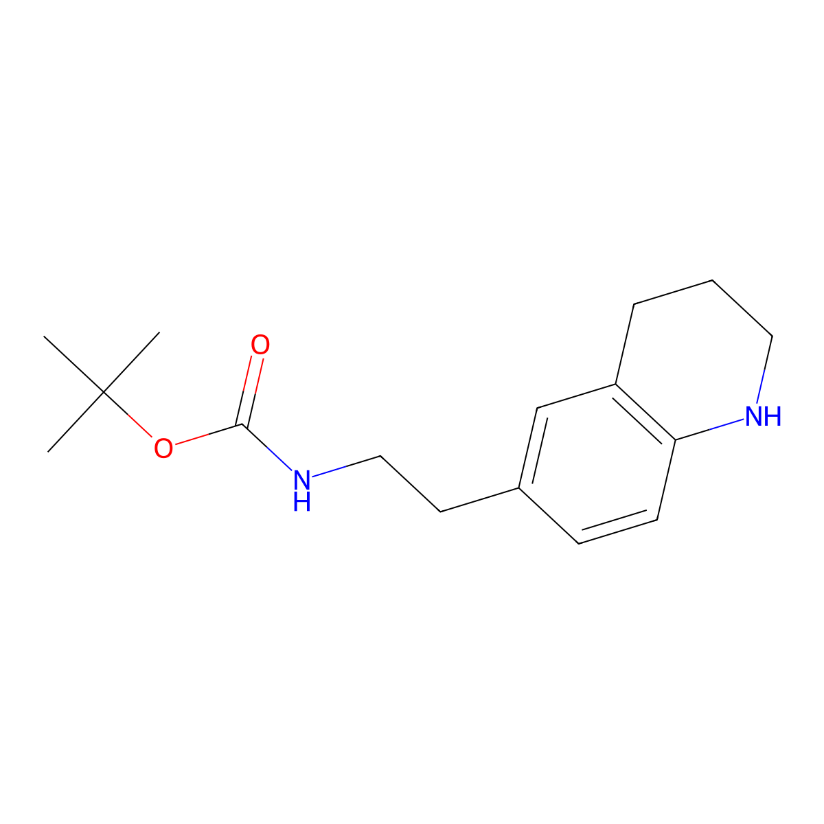 tert-butyl N-[2-(1,2,3,4-tetrahydroquinolin-6-yl)ethyl]carbamate molecular structure, CAS 1267458-82-1