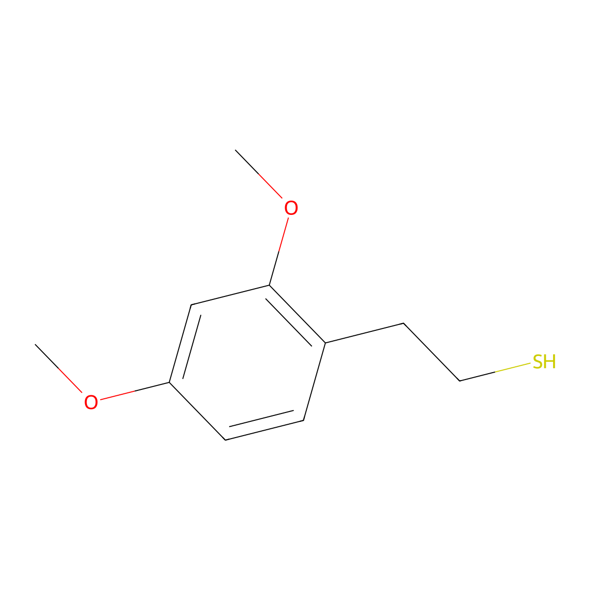 2-(2,4-Dimethoxyphenyl)ethanethiol molecular structure, CAS 1267459-16-4
