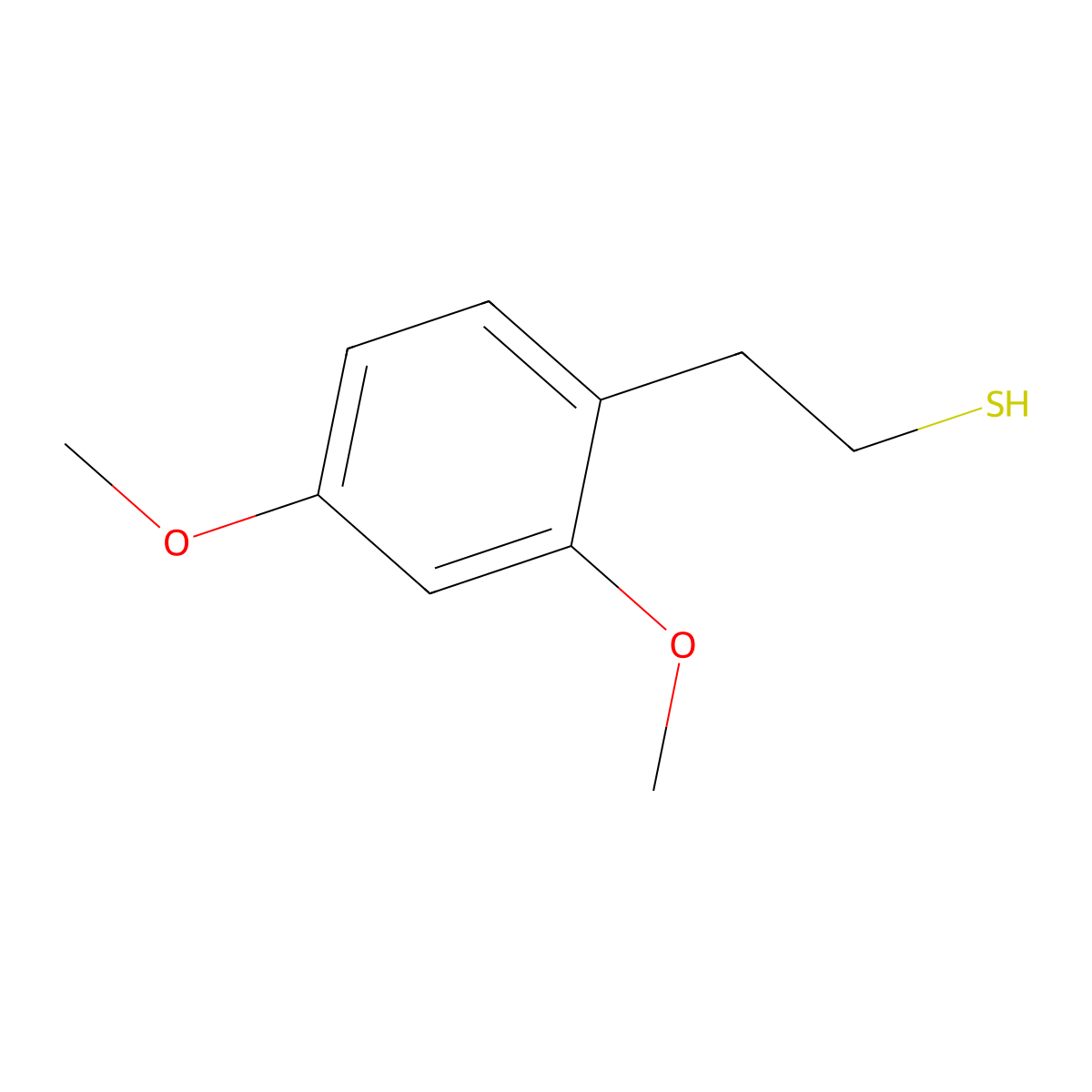 2-(2,4-Dimethoxyphenyl)ethanethiol molecular structure, CAS 1267459-16-4