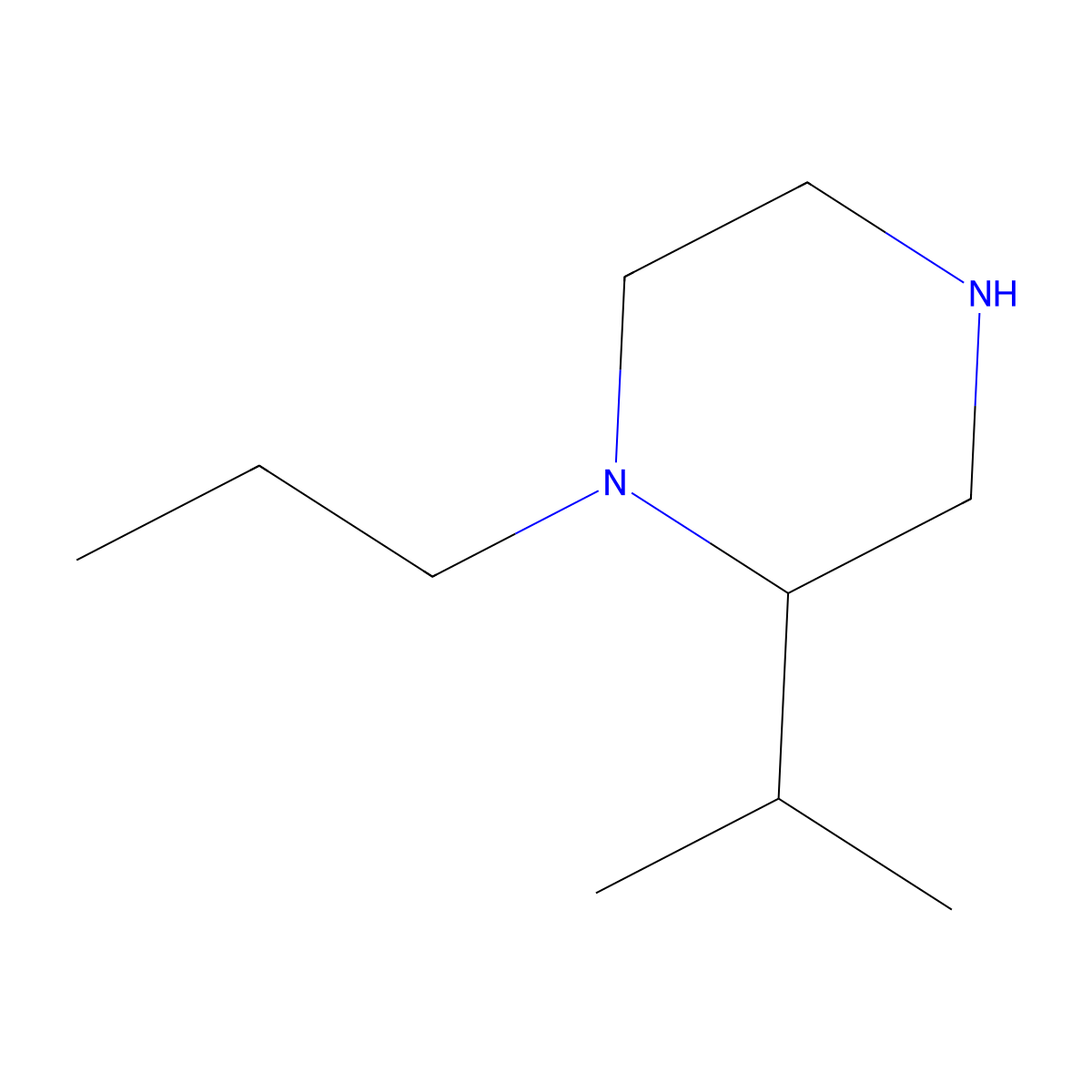 2-(Propan-2-yl)-1-propylpiperazine molecular structure, CAS 1267464-18-5