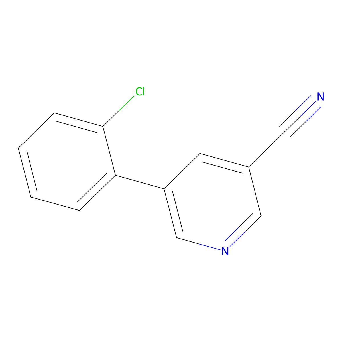 5-(2-Chlorophenyl)nicotinonitrile molecular structure, CAS 1267467-92-4