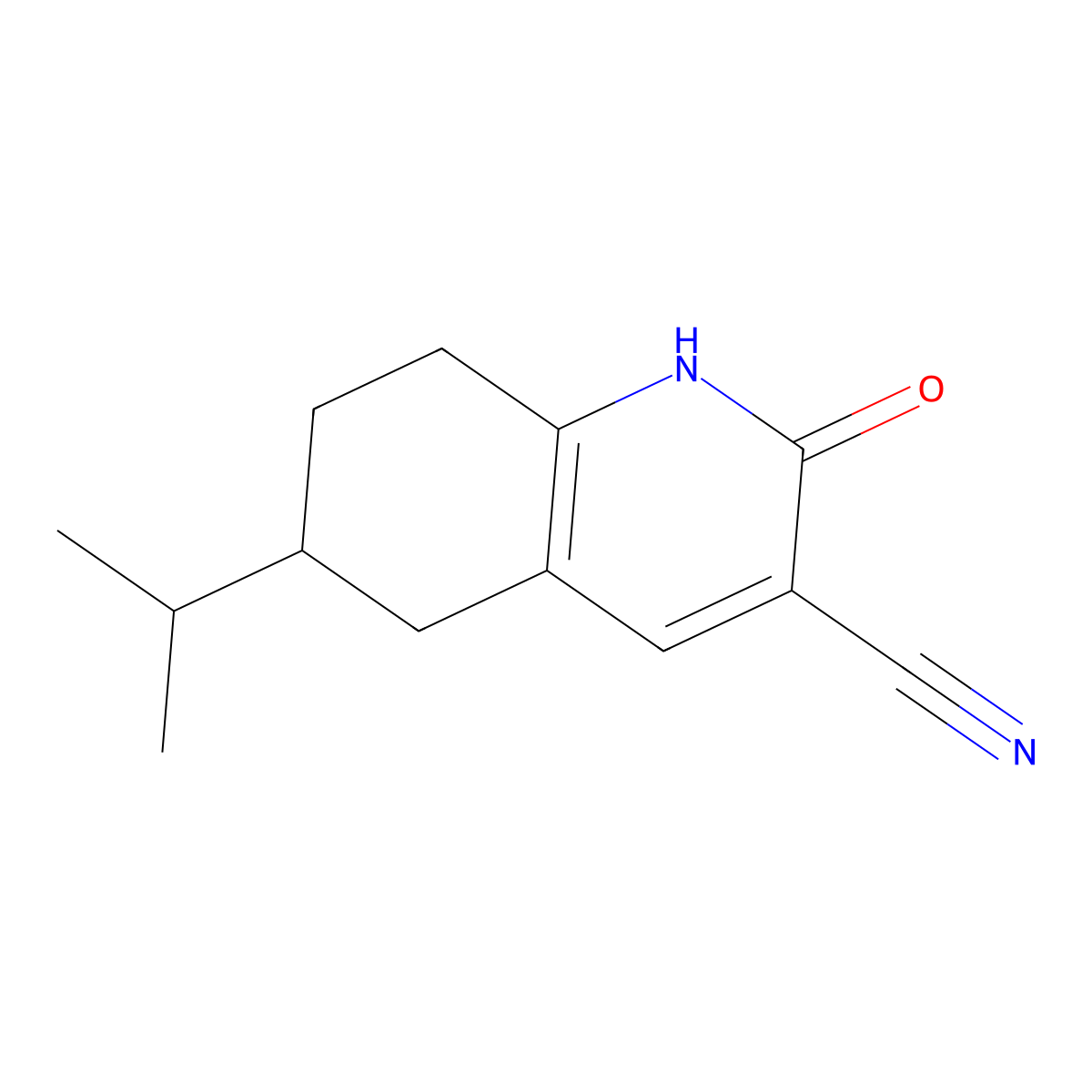 2-Oxo-6-(propan-2-yl)-1,2,5,6,7,8-hexahydroquinoline-3-carbonitrile molecular structure, CAS 1267469-16-8