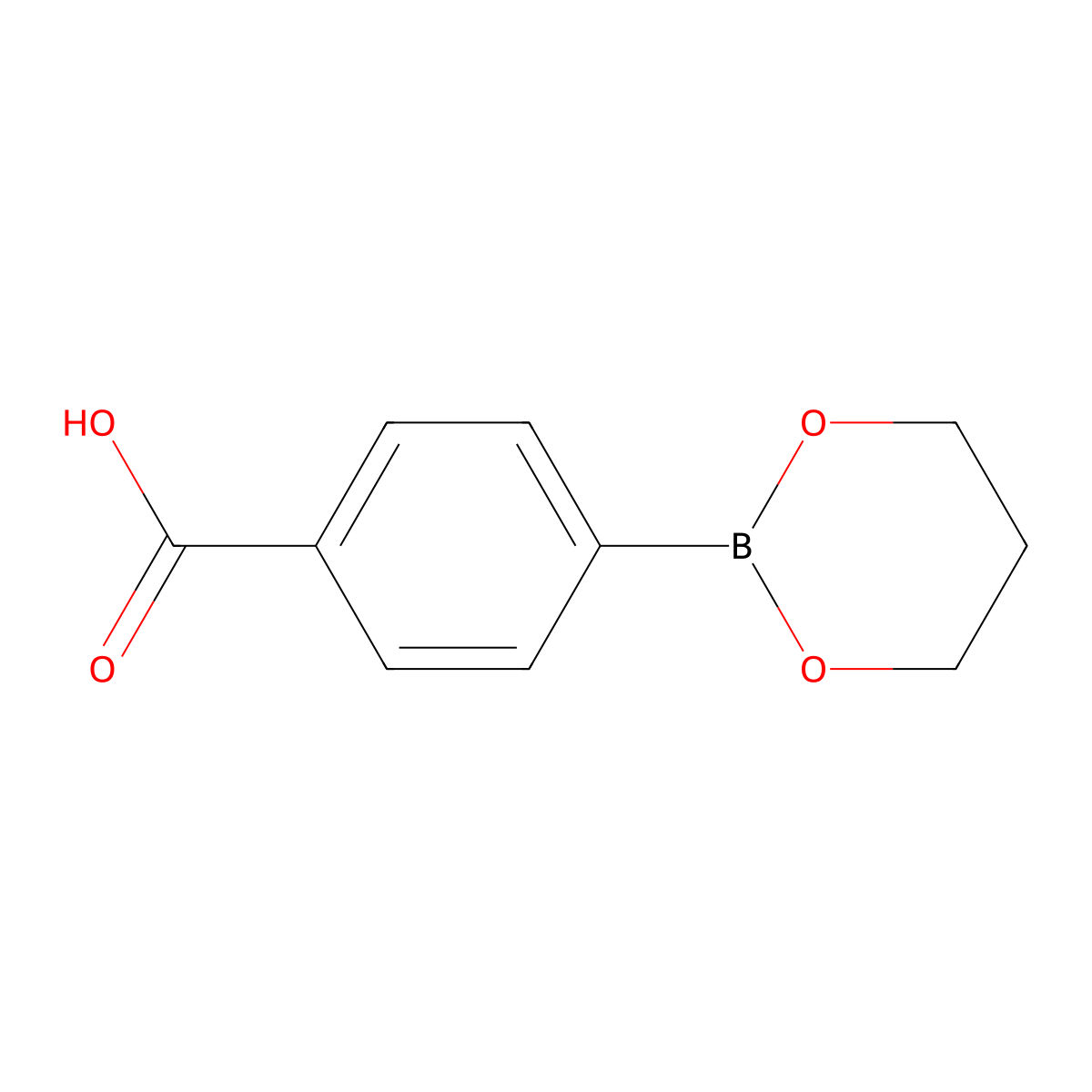 4-(1,3,2-Dioxaborinan-2-yl)benzoic acid molecular structure, CAS 126747-13-5