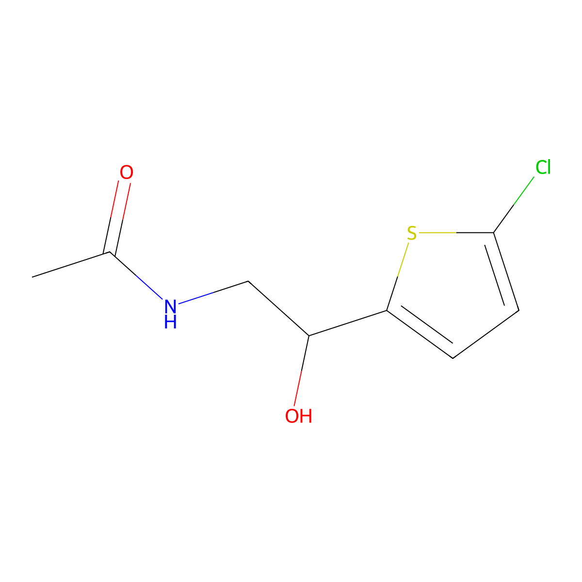 N-[2-(5-chlorothiophen-2-yl)-2-hydroxyethyl]acetamide molecular structure, CAS 1267473-09-5