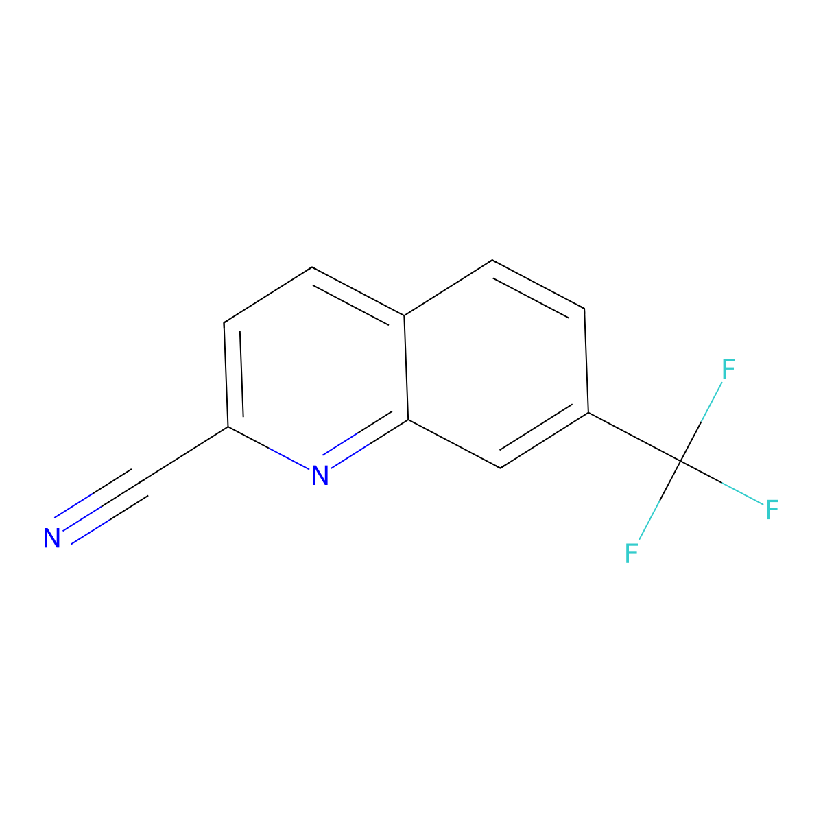 7-(Trifluoromethyl)quinoline-2-carbonitrile molecular structure, CAS 1267479-34-4