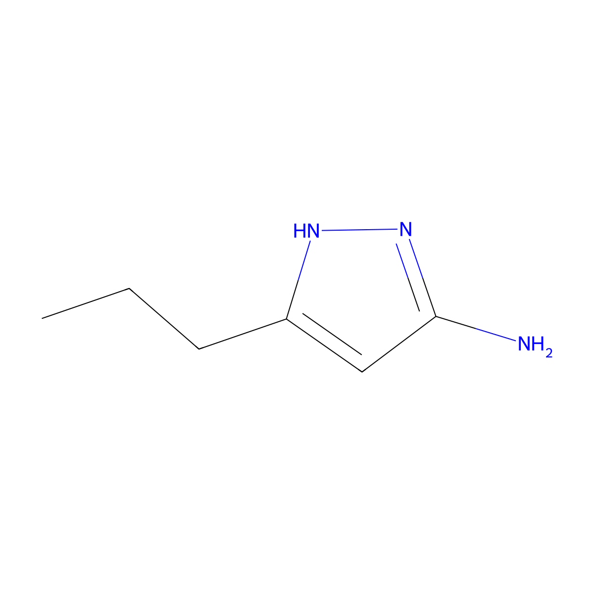 5-Propyl-1H-pyrazol-3-amine molecular structure, CAS 126748-58-1