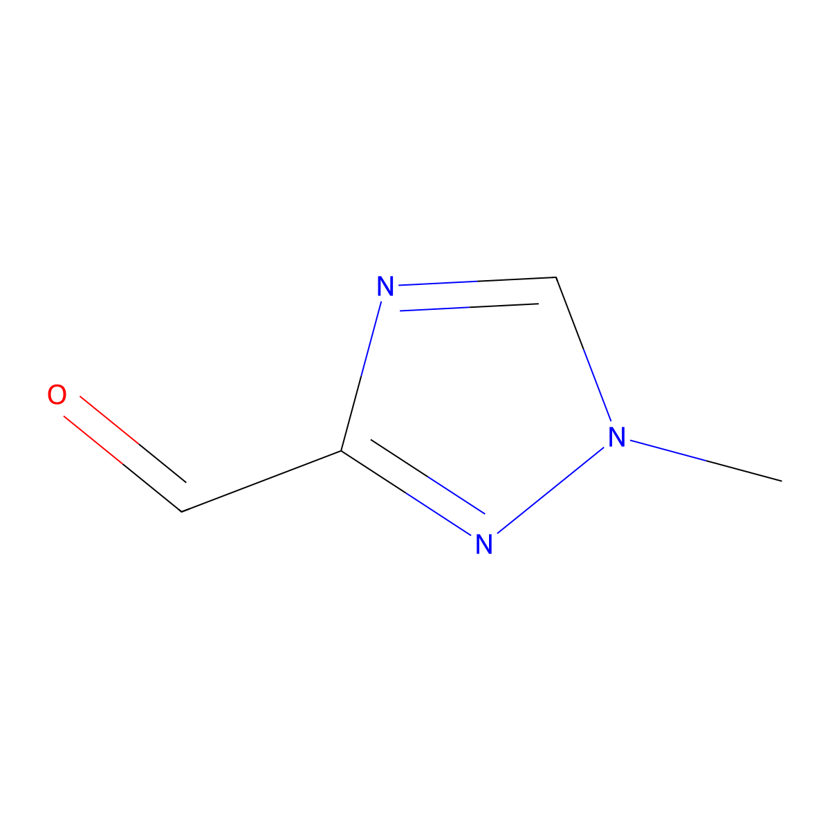 1-methyl-1H-1,2,4-triazole-3-carbaldehyde molecular structure, CAS 126748-87-6