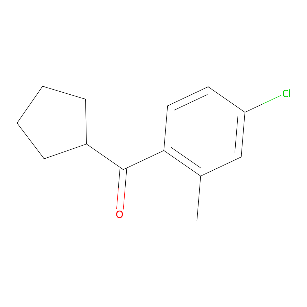 (4-Chloro-2-methylphenyl)cyclopentylmethanone molecular structure, CAS 1267482-00-7