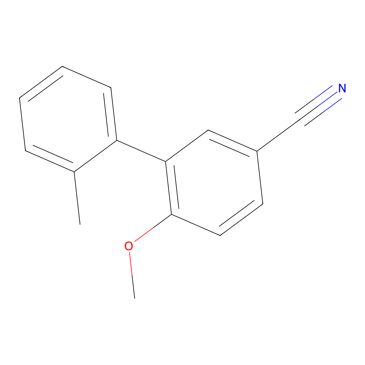 6-Methoxy-2'-methyl-[1,1'-biphenyl]-3-carbonitrile molecular structure, CAS 1267483-48-6