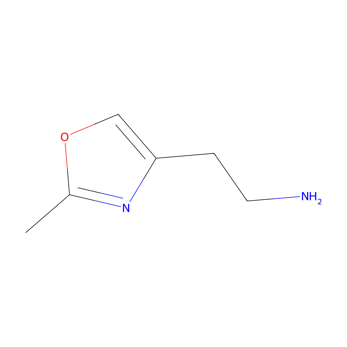 2-(2-Methyl-1,3-oxazol-4-yl)ethan-1-amine molecular structure, CAS 1267483-61-3